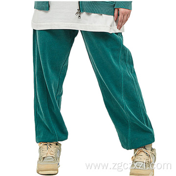 Autumn and winter new splicing washed sports pants